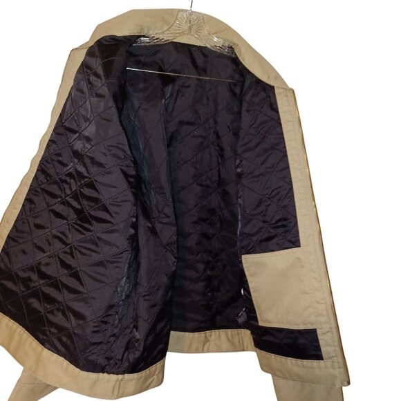 Dickies Mens Eisenhower Beige Quilt Lined Jacket Size 2XLL Front Zip 3 Pockets - Picture 3 of 11